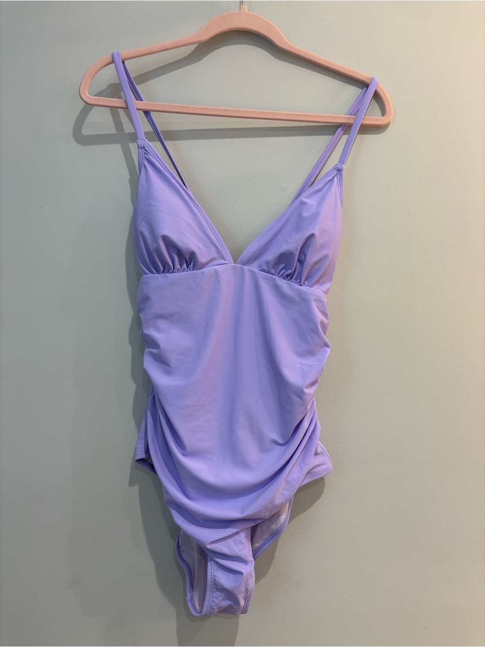 NWT Cupshe Mulberry Tummy Control One-Piece Swimsuit Lavender Purple Size L